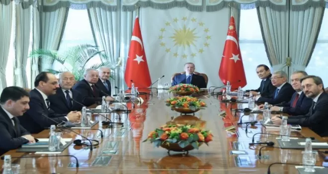 Erdoğan, Vahdettin Köşkü'nde Aksallar Konseyi'ni kabul etti